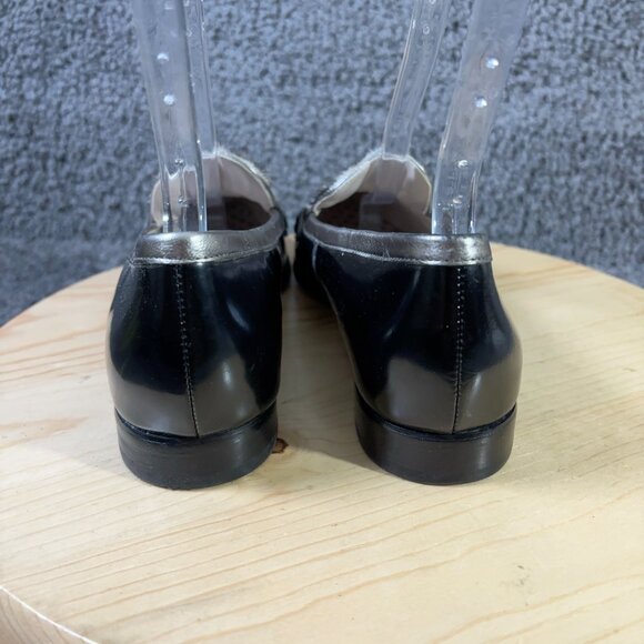 Boden Shoes Patent Leather Loafer Womens Size 8.5 Real Animal Hair Leopard Print - Picture 4 of 7